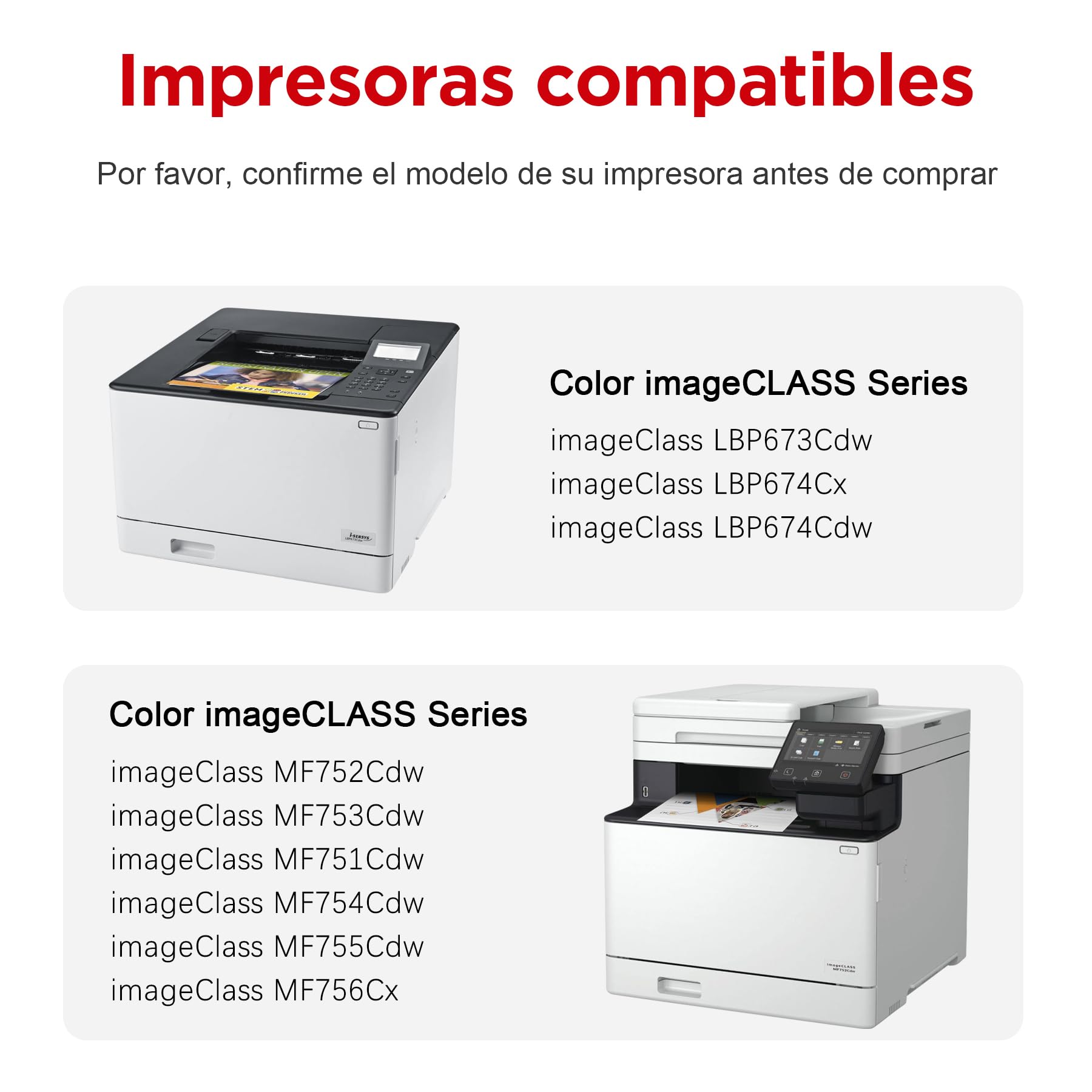 STAROVER 069H Cartuchos de tóner compatibles con Canon ImageCLASS MF753Cdw | Compatibles con Canon Color ImageCLASS MF753Cdw MF751Cdw LBP674Cdw Tinta de Impresora Negro Cian Magenta Amarillo