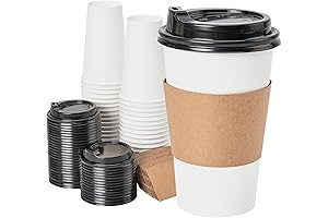 YEEHAW Hot Coffee Cup 16oz with Lid and Sleeve (50-Pack)