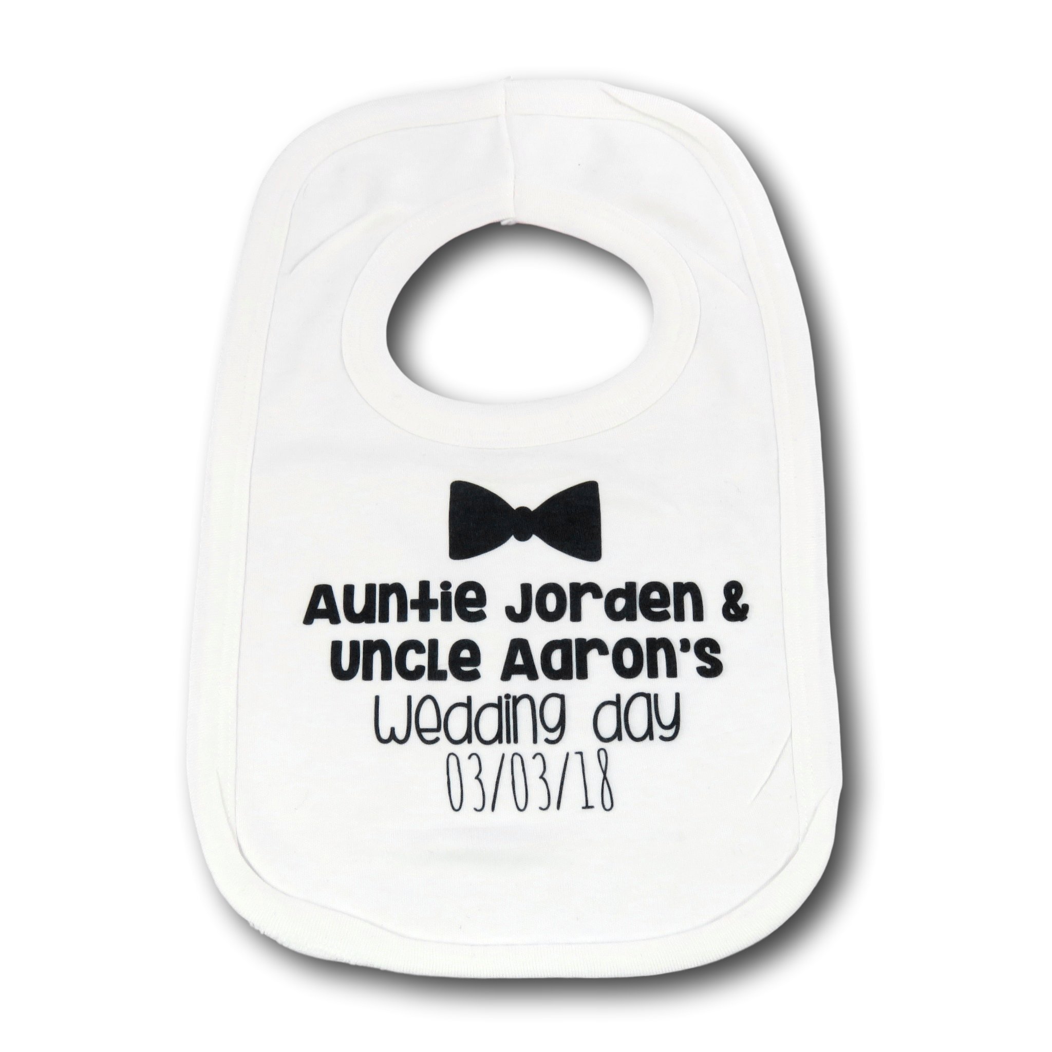 Personalised wedding bib newborn baby smart bib bowtie Pageboy bib Wedding bib Burp Cloth Dribble Bib Wedding outfit