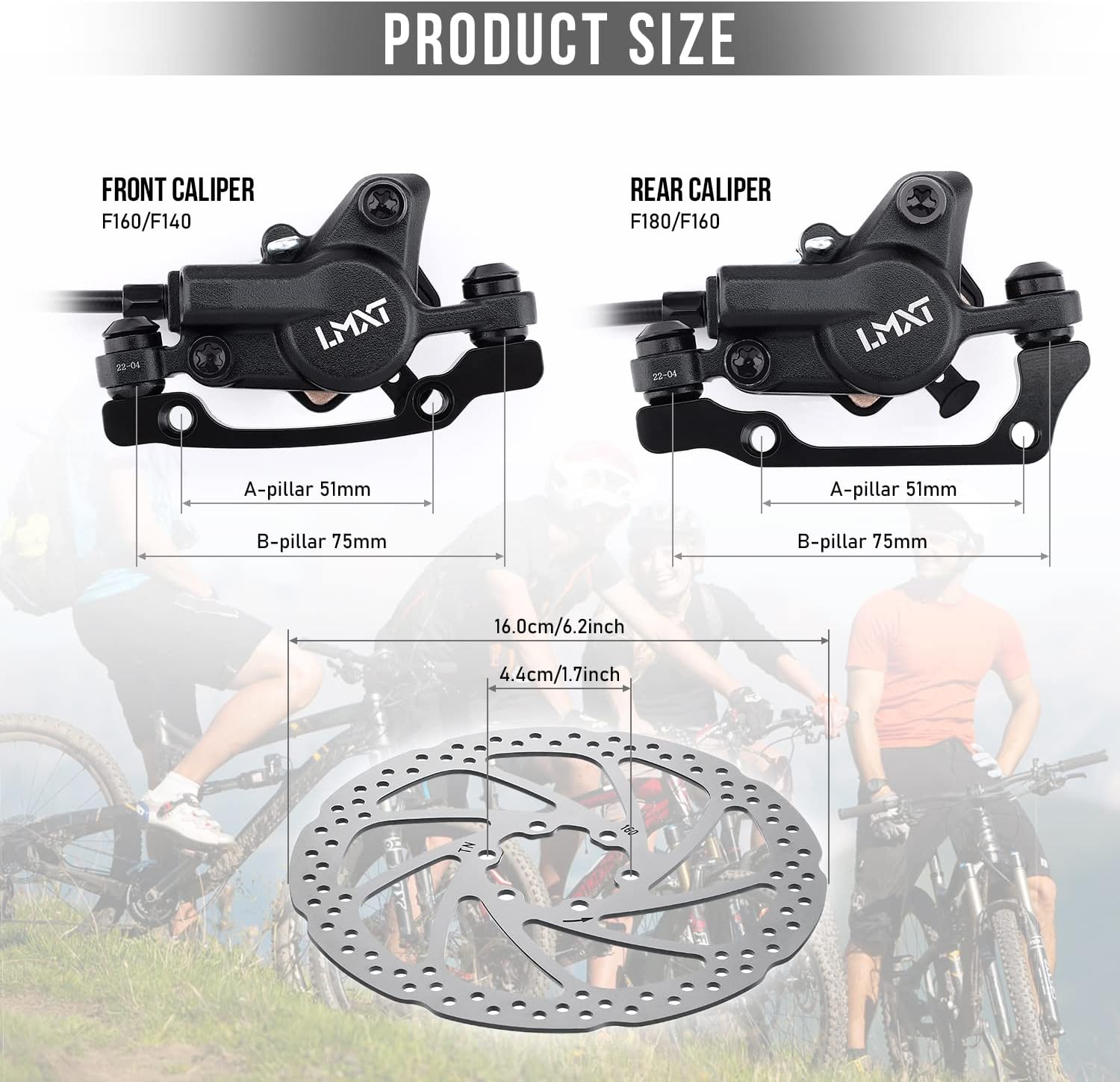 Zoom Mechanical Front Disc Brake Caliper To Be Used With A 160mm. I.S