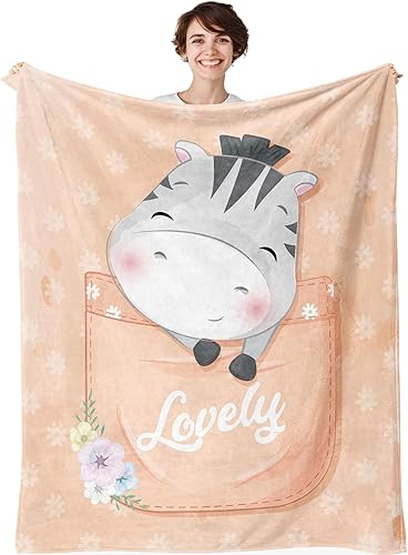 YAYAGo Mantas personalizadas para bebé niño con nombre, manta de bebé personalizada con lindo animal de forro polar para bebé, 40 x 50 pulgadas