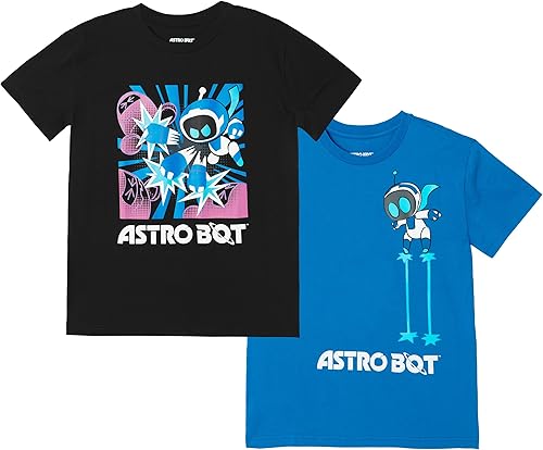 PlayStation Astro Bot 2 Pack T-Shirts Toddler to Big Kid Sizes (2T - 18-20)