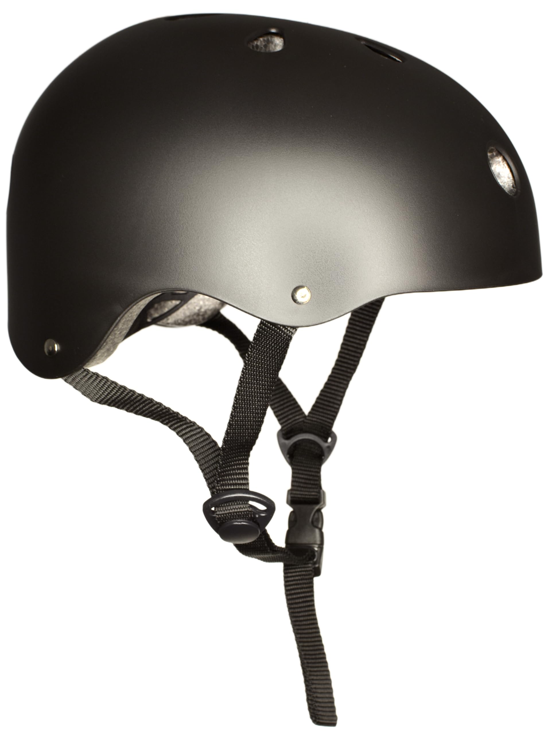 Casco para Patinete Eléctrico y Patinaje, Negro, Talla M, Ajustable, con Correas de Seguridad, Interior Acolchado