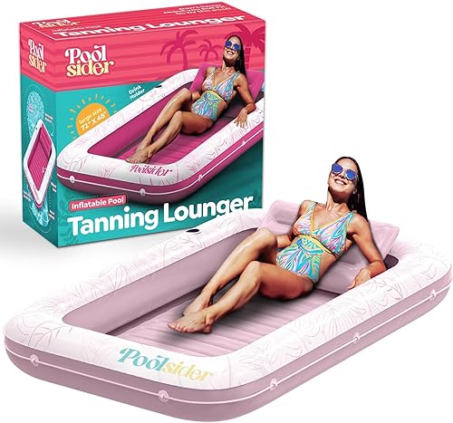 Premium Inflatable Tanning Pool Lounger  Large Inflatable Tanning Bed for Adults - 4 in 1 Multipurpose Suntan Tub  Pool Floats Adults, Inflatable