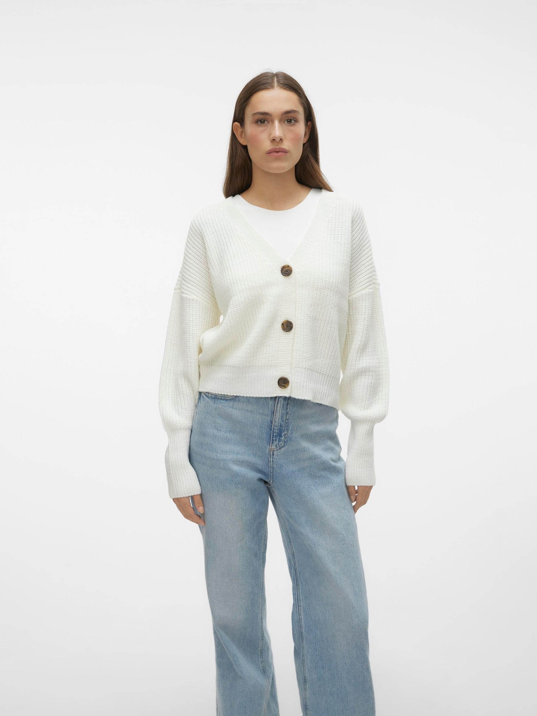 VERO MODA Kardigan Kobiety Vmlea Ls V-neck Cuff Cardigan Noos