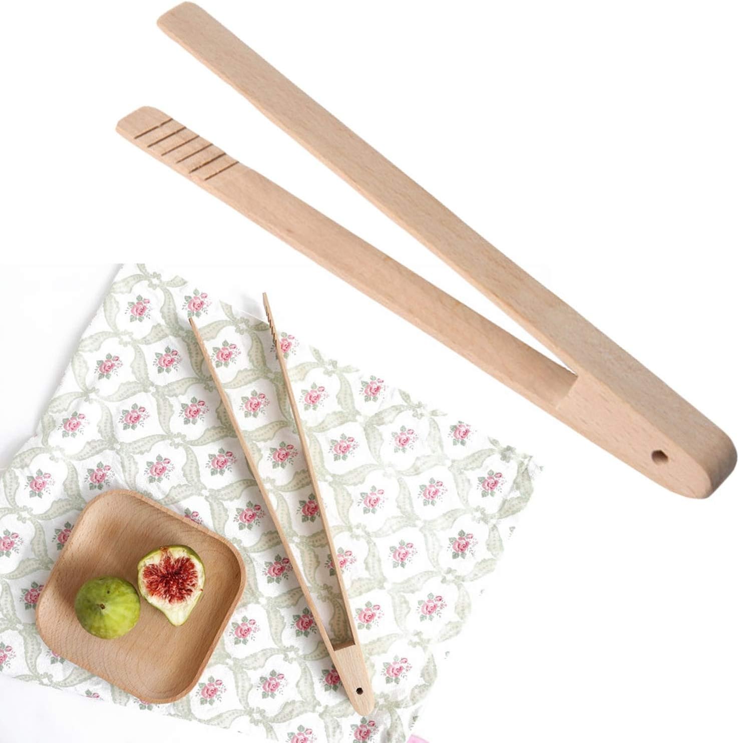 Kitchen Tools Gadgets Bamboo Wood Wooden Food Toast Tongs