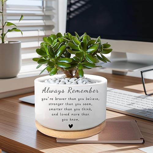 Miniatura 2 de Regalos inspiradores para mujeres, bonita maceta para suculentas, maceta de cactus para amantes de las plantas, regalo motivacional de animación de