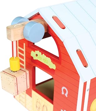 Le Toy Van - Educational Wooden Toy Colourful Wooden Red Barn | Great Interactive Role Play Gifts for A Boy Or Girl - 3+ Years