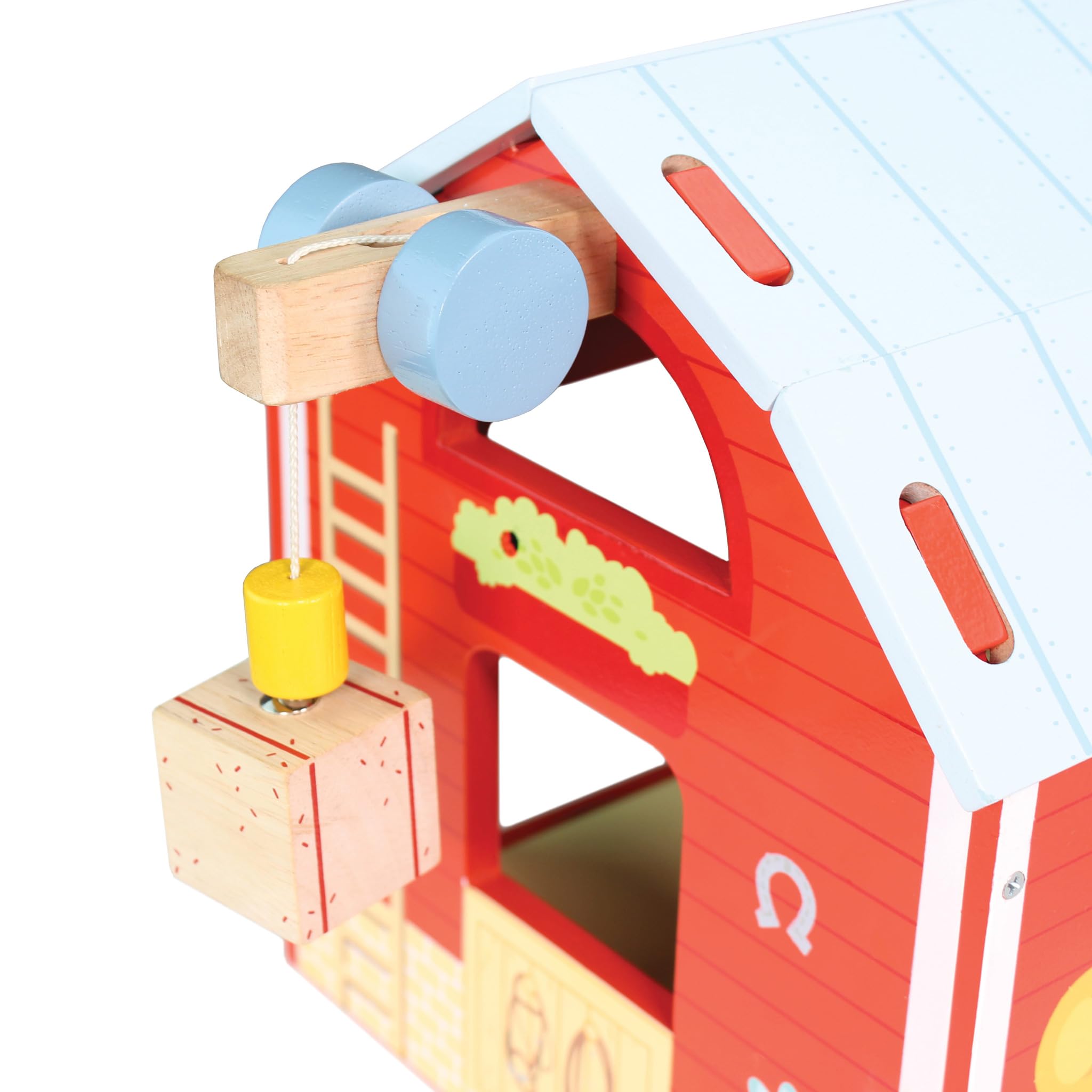 Juguete educativo de madera colorido granero rojo de madera | Gran juego de rol interactivo regalo para un niño o niña - Más de 3 años 2