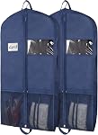 Zilink 43" Garment Bags for Travel for Women Carry on Suit Bags for Travel and Storage Gusseted Hanging Garment Bags with Handles for Coats, Jackets, Shirts,Dresses, Pink