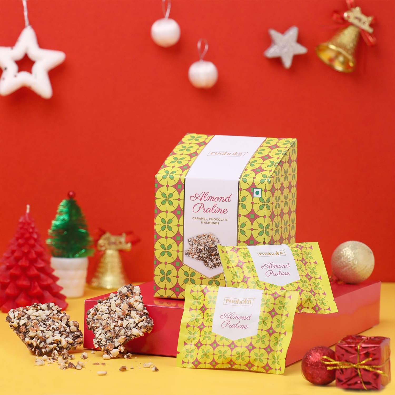 RUCHOKS Premium Almond Praline Chocolate Box, Choco & Nut Dry Fruit Delicacy, Chocolate Gift Pack, Chocolate Gits for Corporate Gifting, Birthdays, Anniversary, 10 pcs each, Pack of 1, 180 gm (B0CNZ95X86) Amazon Price History, Amazon Price Tracker