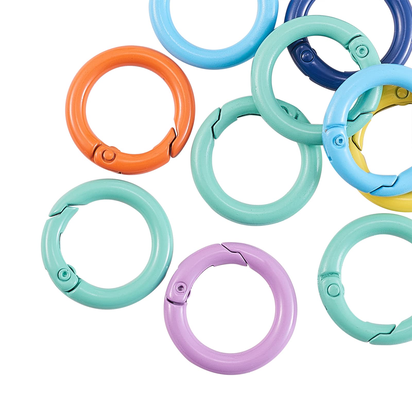CRAFTMEmore 10 sets zilveren plaat Swivel Snap haken kreeft gesp Push Gate Fashion Clips met D ringen tas leer ambachtelijke accessoires 3/4 ZILVER