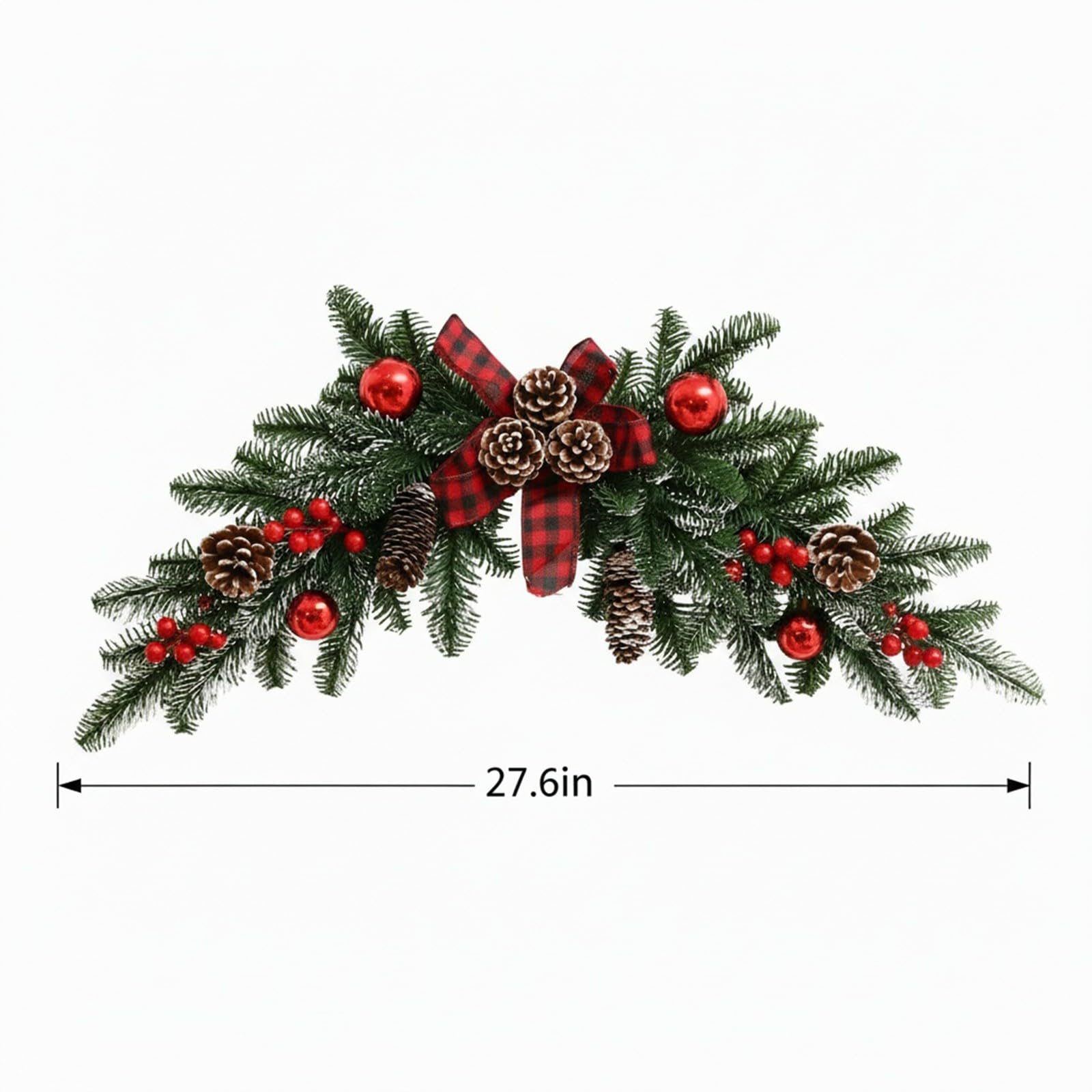 Ghirlanda Primaverile Porta Ingresso Ghirlanda di stile da appendere per la casa e l'hotel, decorazioni da appendere alla porta e. (Red, 70cm)