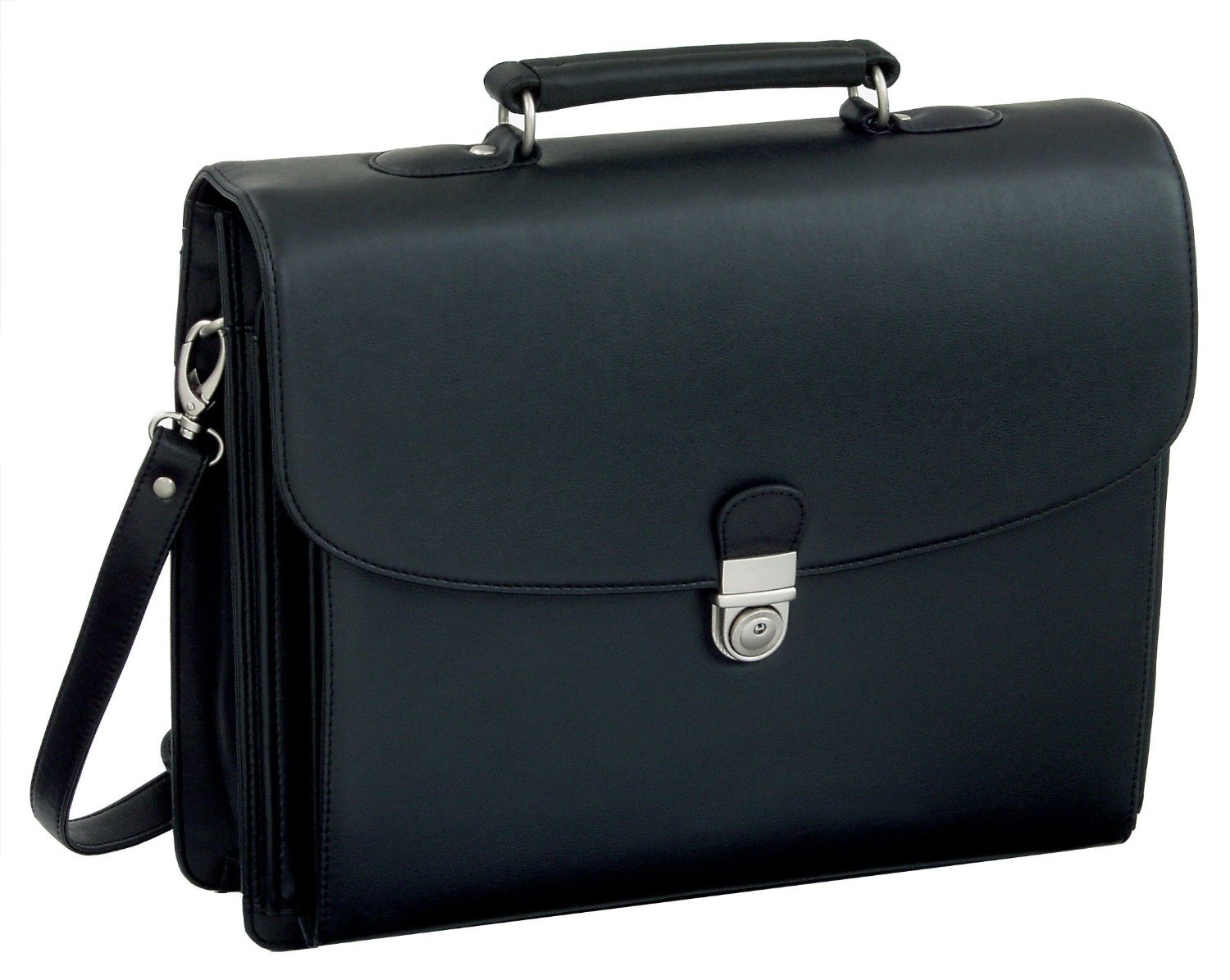 ALASSIO 92011 - Aktentasche FORTE, aus Lederimitat, ca. 40 x 33,5 x 13 cm, schwarz