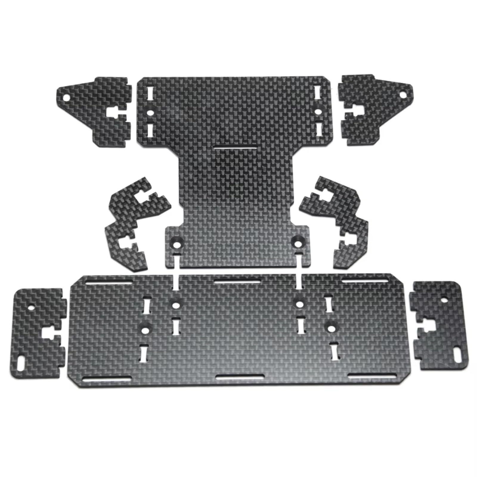 Compatible con Axial para SCX10 1/10 RC Coche Piezas Upgrade Panel Montaje Delantero Batería Patrón Fibra Carbono Maquetas