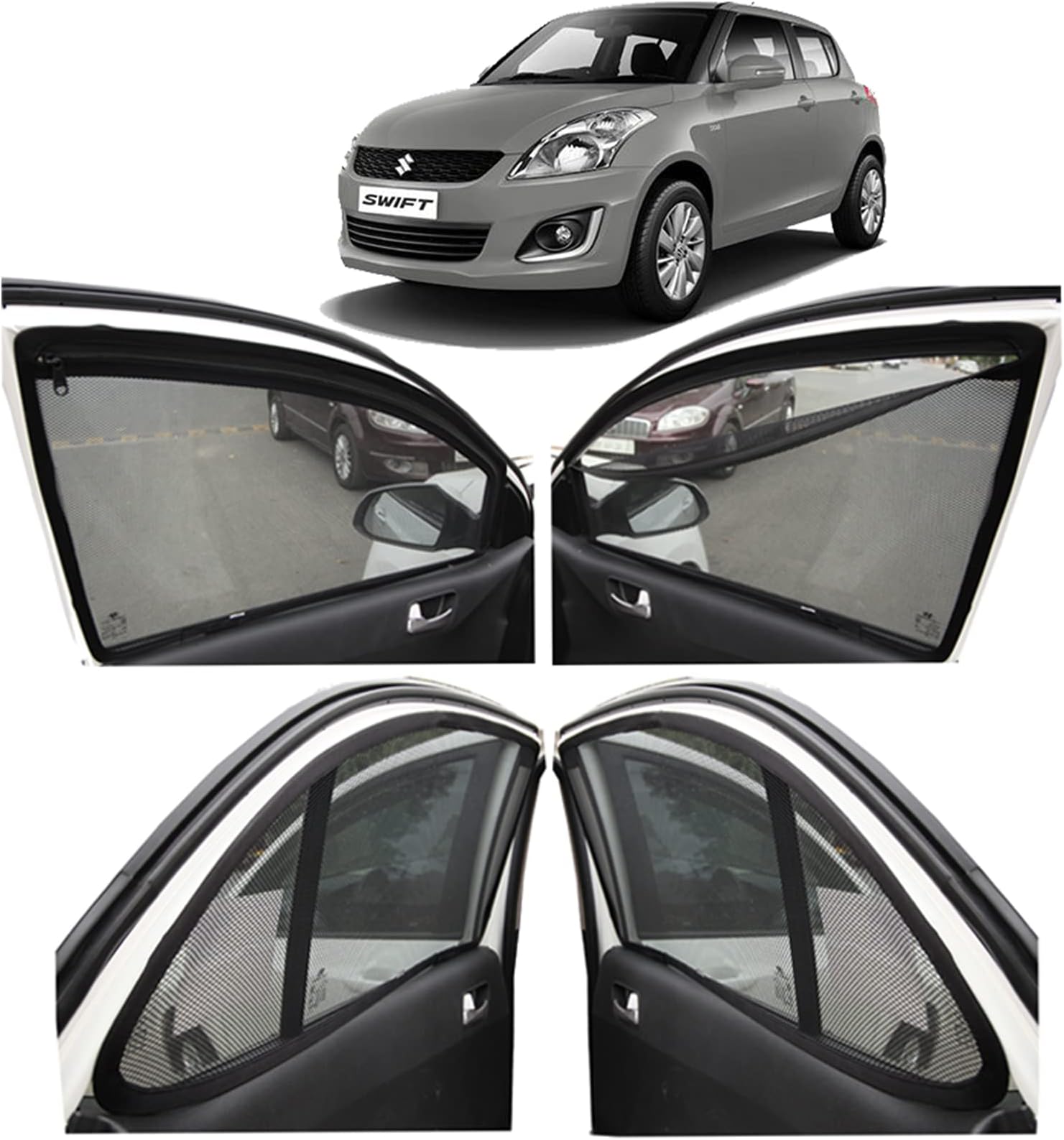 AUTOFACT Window Sun Shades for Maruti Suzuki Swift 2012/2013