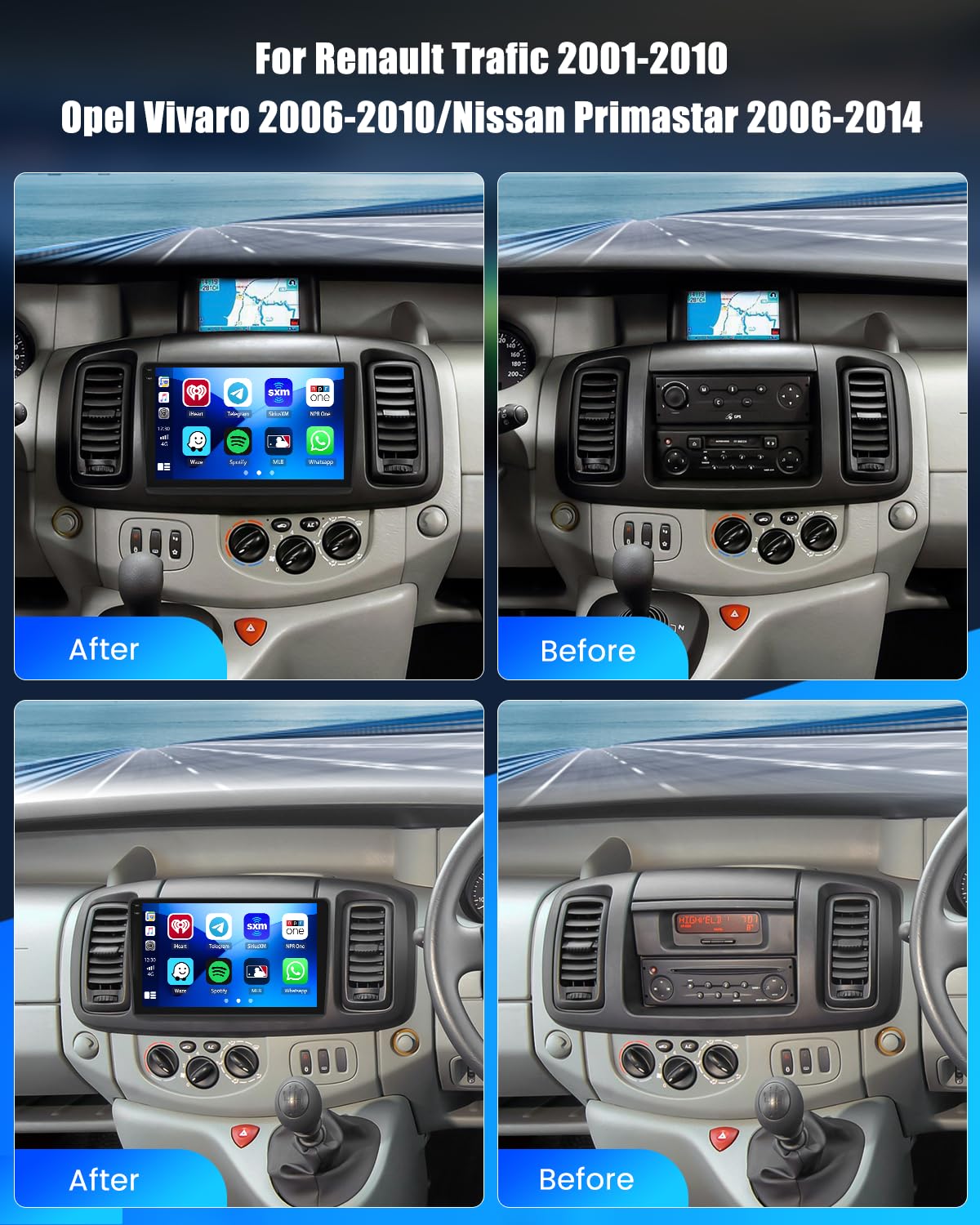 4+128G 【Canbus】 Autoradio pour Renault Trafic/Opel Vivaro/Nissan Primastar