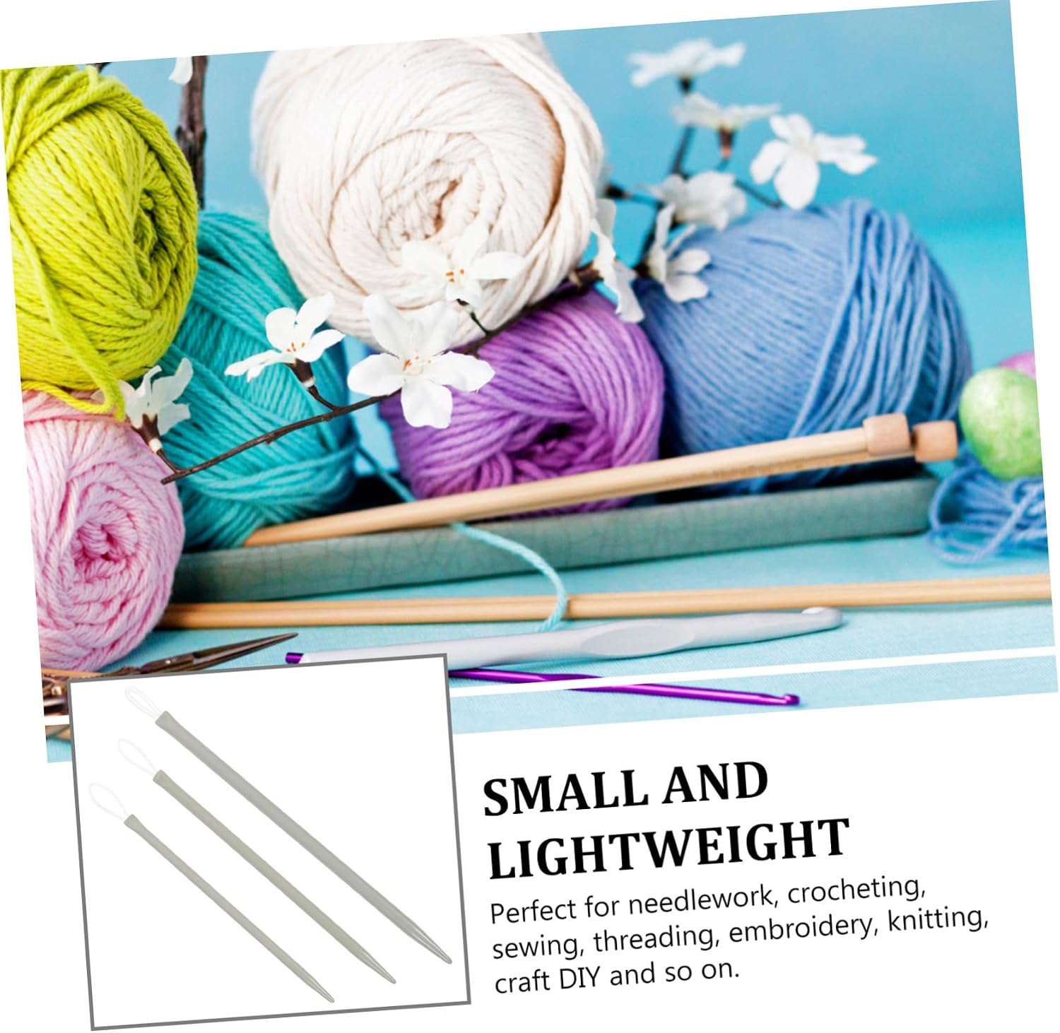 Lurrose 30pcs Wool Darning Needles Hand Sewing Embroidery Tapestry Needles for Knitting and Stitching Lightweight and Portable Yarn Threader Tools