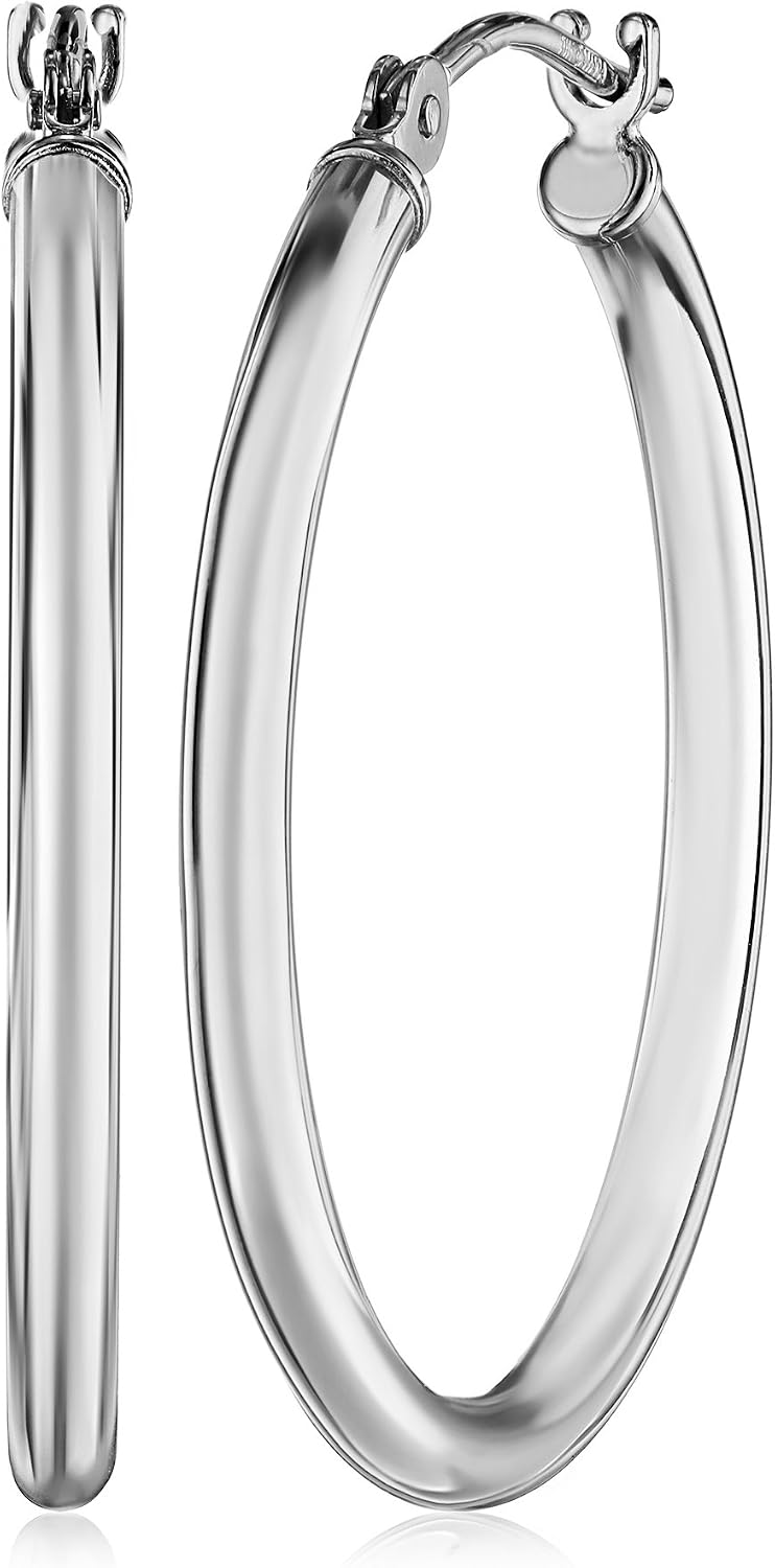 Amazon Collection 14k Gold Hoop Earrings, 1" Diameter