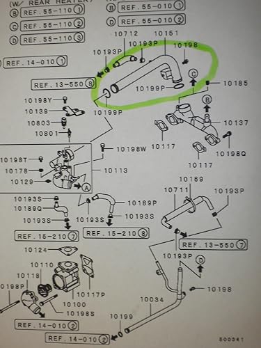 Miniatura 2 de Genuine Mitsubishi Pipa de agua 1310A525md030764(2x) Montero Full Size 3.5L, 3.8L V6200120022003200420052003