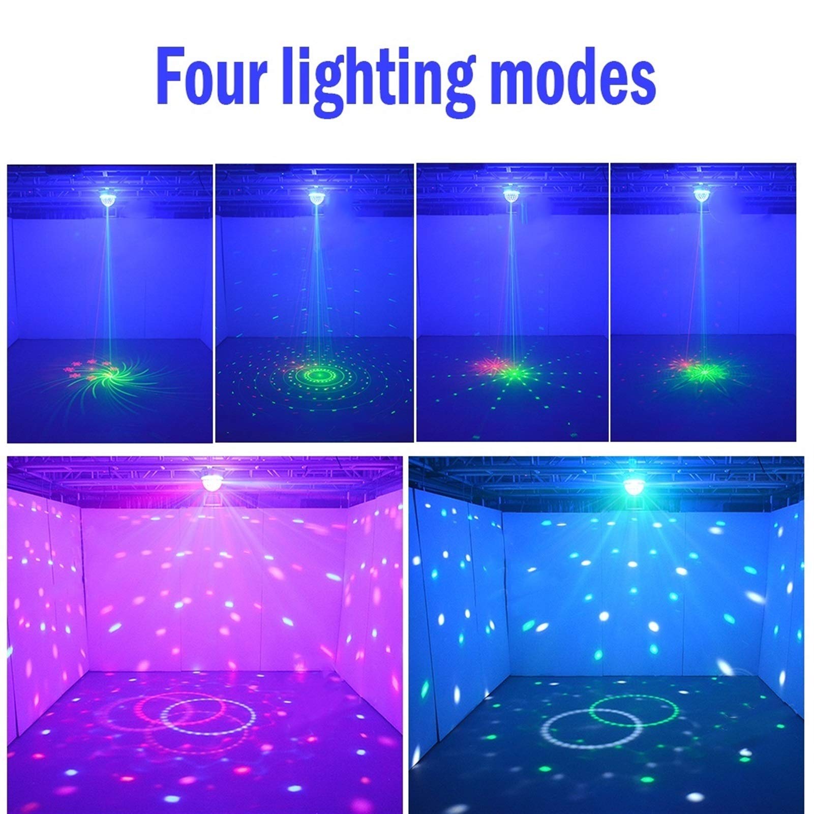 YXCKG Musica Attivata Palla da Luci Discoteca, Luci Discoteca LED, Luce di Scena DJ Luci da Discoteca Colorate, Spettacolo di Luci da Ballo per Feste in Casa (Color : Style B)