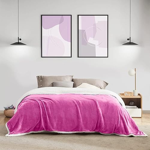 Miniatura 7 de BEAUTEX Manta de forro polar, suave y esponjosa, tamaño Queen, manta roja mullida y acogedora para sofá, cama, sofá y adultos (90 x 108 pulgadas,