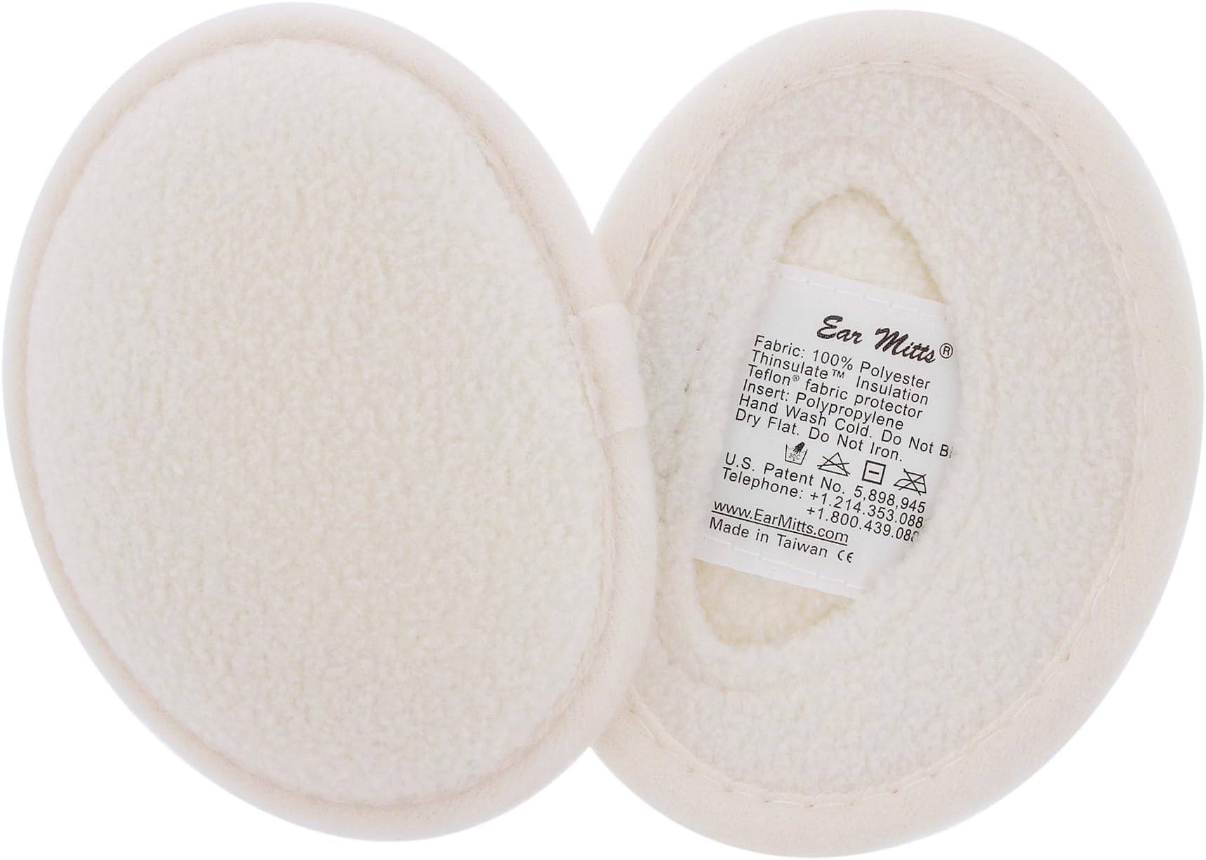 Ear Mitts 2 Pack Fleece Bandless Ear Muffs Warmers Covers for Winter, Running, Men or Women