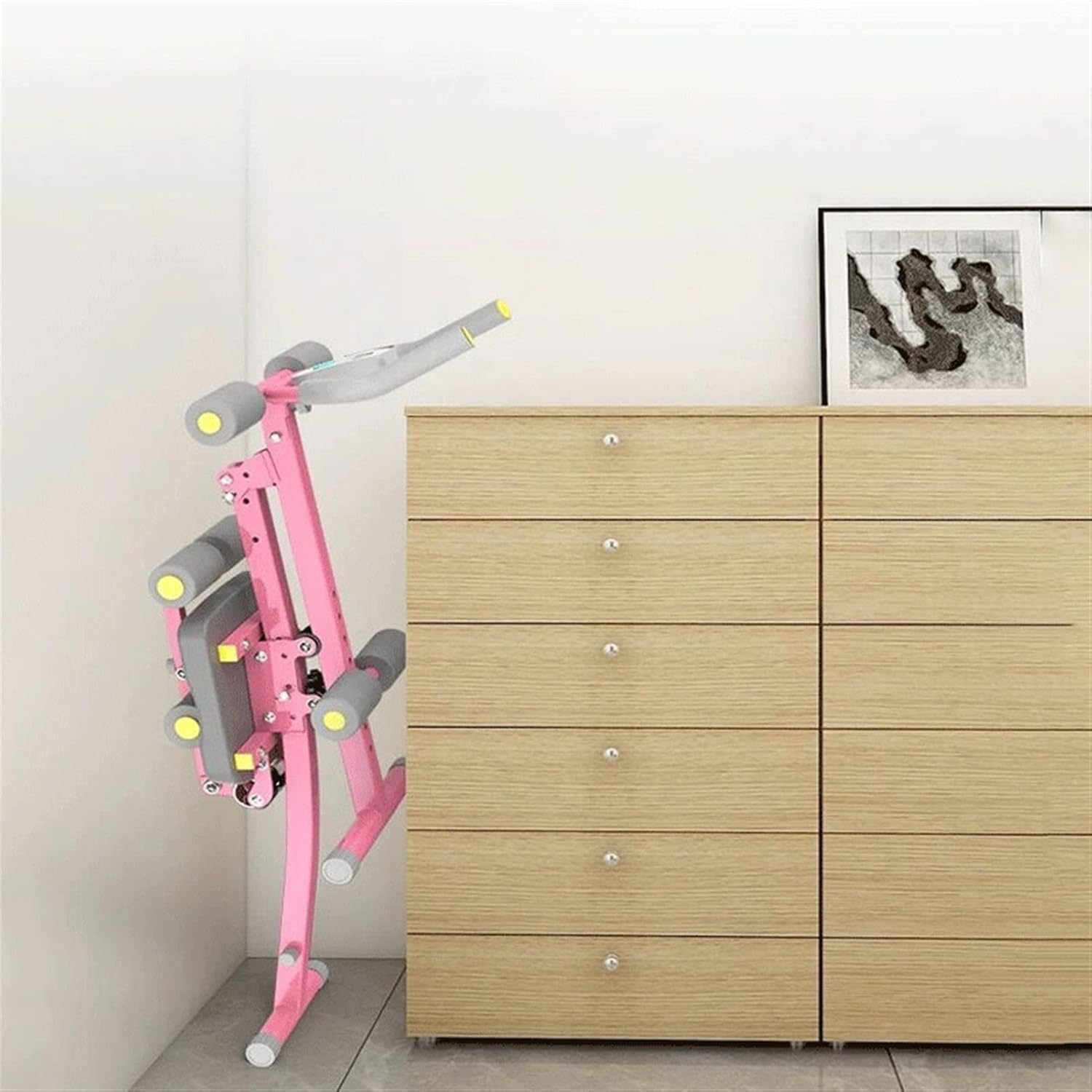 Roman Chair,Multifunctional Height-Adjustable Roman Chair Weightlifting Bed Sports Stretching Stool Strength Training Back Machines,Max Weight 280Lbs (Size : C) ()