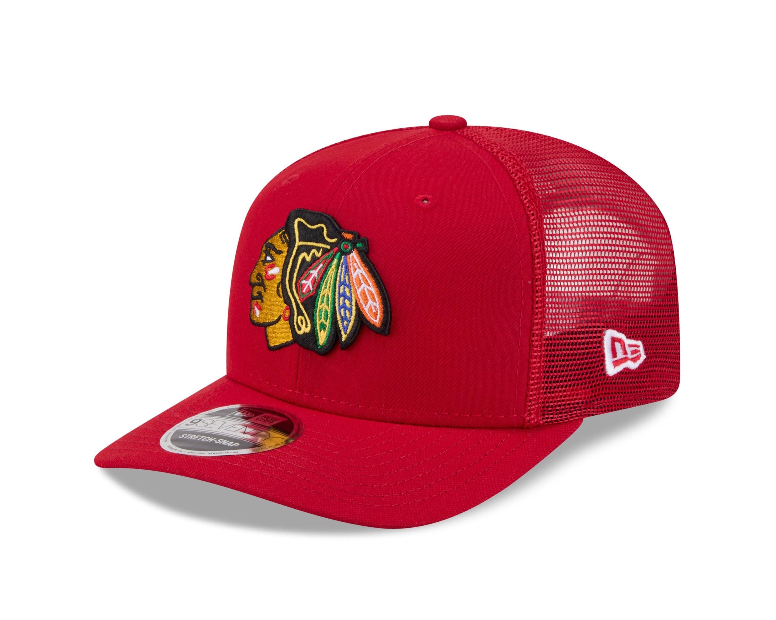 New Era Unisex Chicago Blackhawks#38047 Chicago Blackhawks 9Seventy Stretch-Snap Nhl Trucker Cap Red