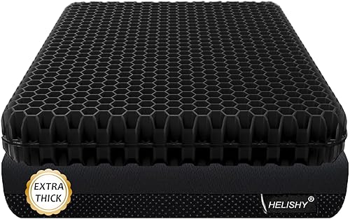 Cojín de asiento de gel para alivio de presión sentado durante mucho tiempo (extra grueso y suave), cojín para silla de ruedas para úlceras por