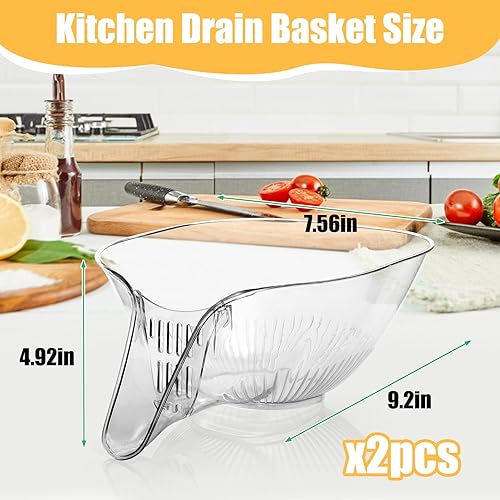 Miniatura 4 de BUSOHA Cesta de drenaje multifuncional con boquilla, cesta de drenaje para fregadero de cocina 2024 con filtro extraíble, cesta de drenaje de