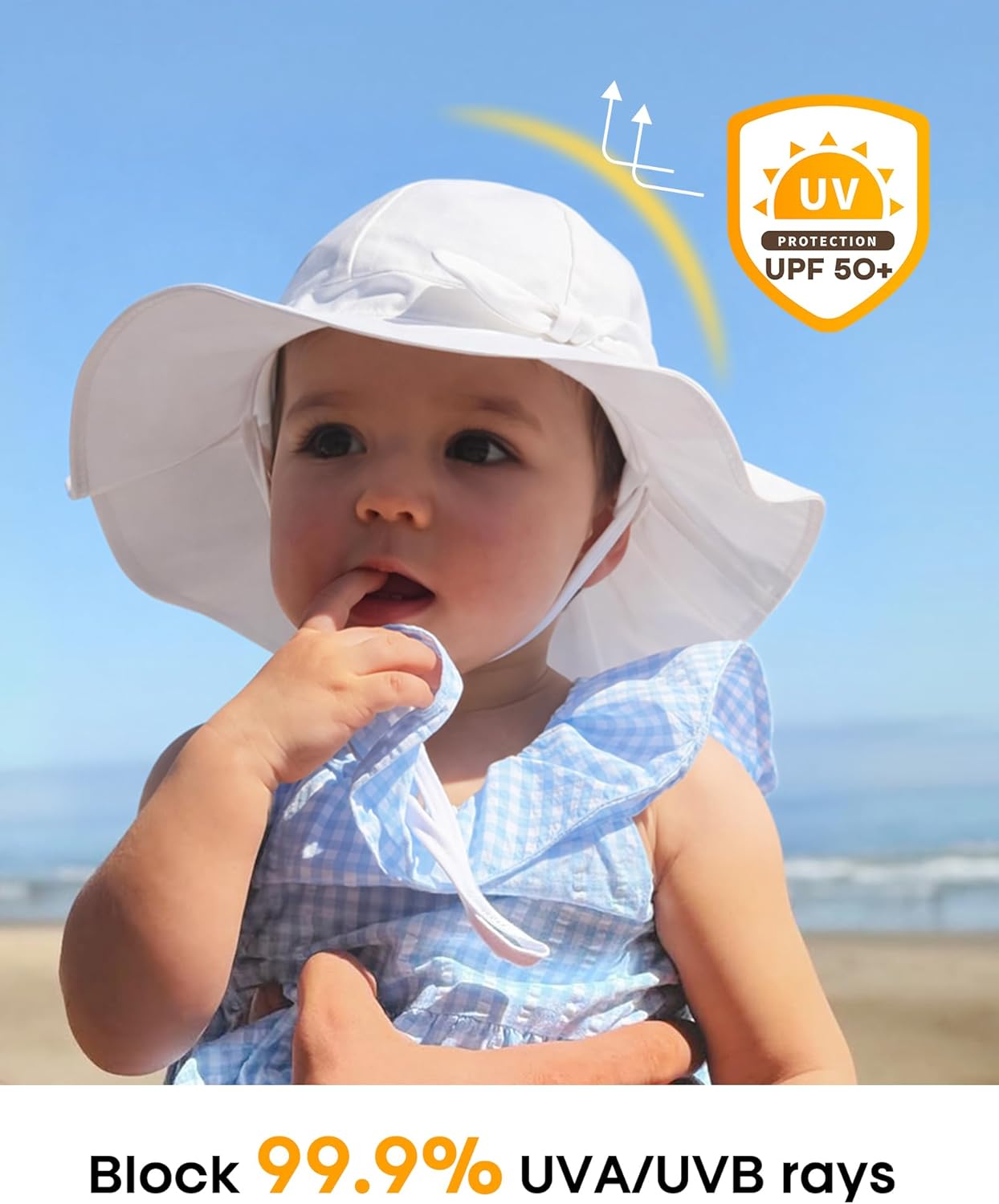 FURTALK Baby Sun Hat Toddler Beach Hats with UPF 50+ Sun Protection Wide Brim Girls Bucket Hat - Image 2