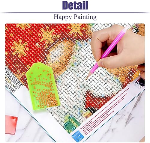 Miniatura 2 de CNITUR Kit de pintura de diamantes de Navidad, kit de arte de diamante de muñeco de nieve para adultos, pintura de invierno 5D con taladro completo