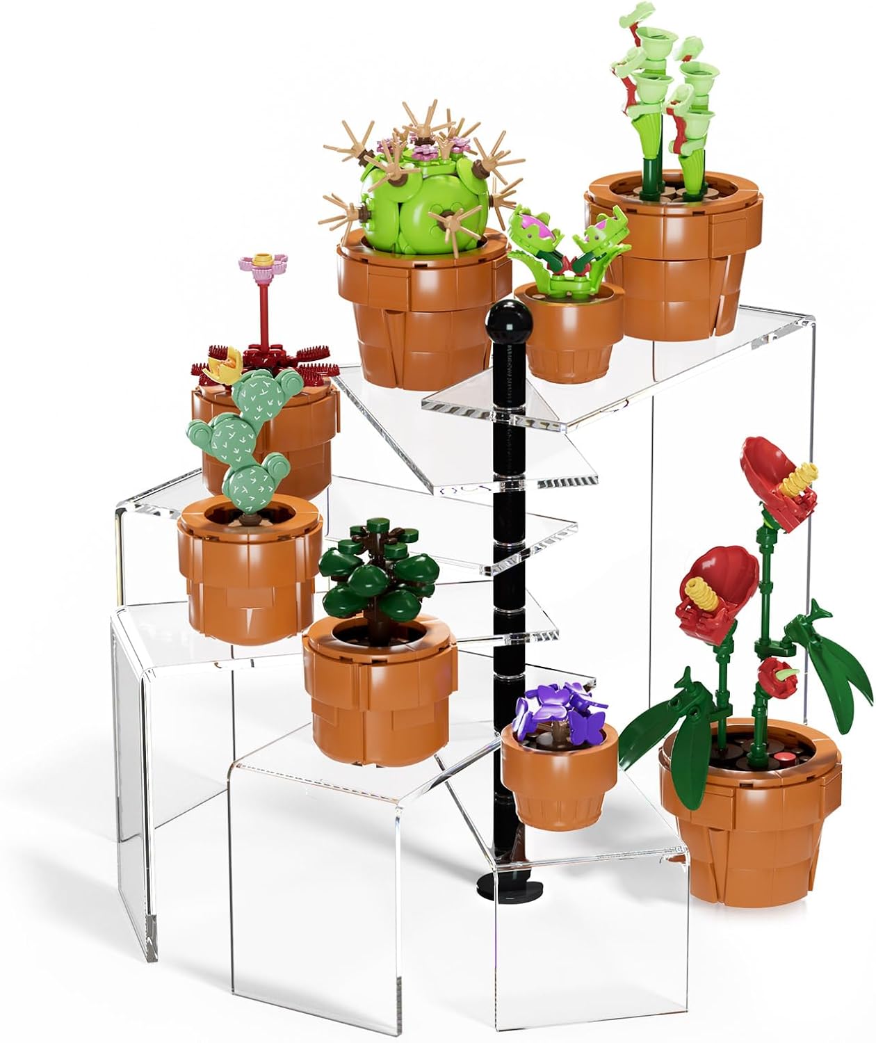 Amazon.com: NIUBEE Acrylic Risers Display Stands,6 Tier Clear 4mm Thick ...