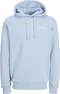 JACK & JONES Sweat Hood Jjbeau Sudadera con Capucha Pls, Color Azul, XXXXL para Hombre