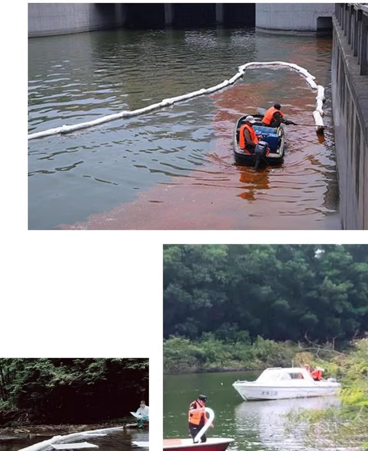 5 Pack Oil-Only Floating Boom | 9.8FT Industrial Sorbent Barrier for Rivers, Docks & Stormwater Control - Yellow Oil Spill Response Solution