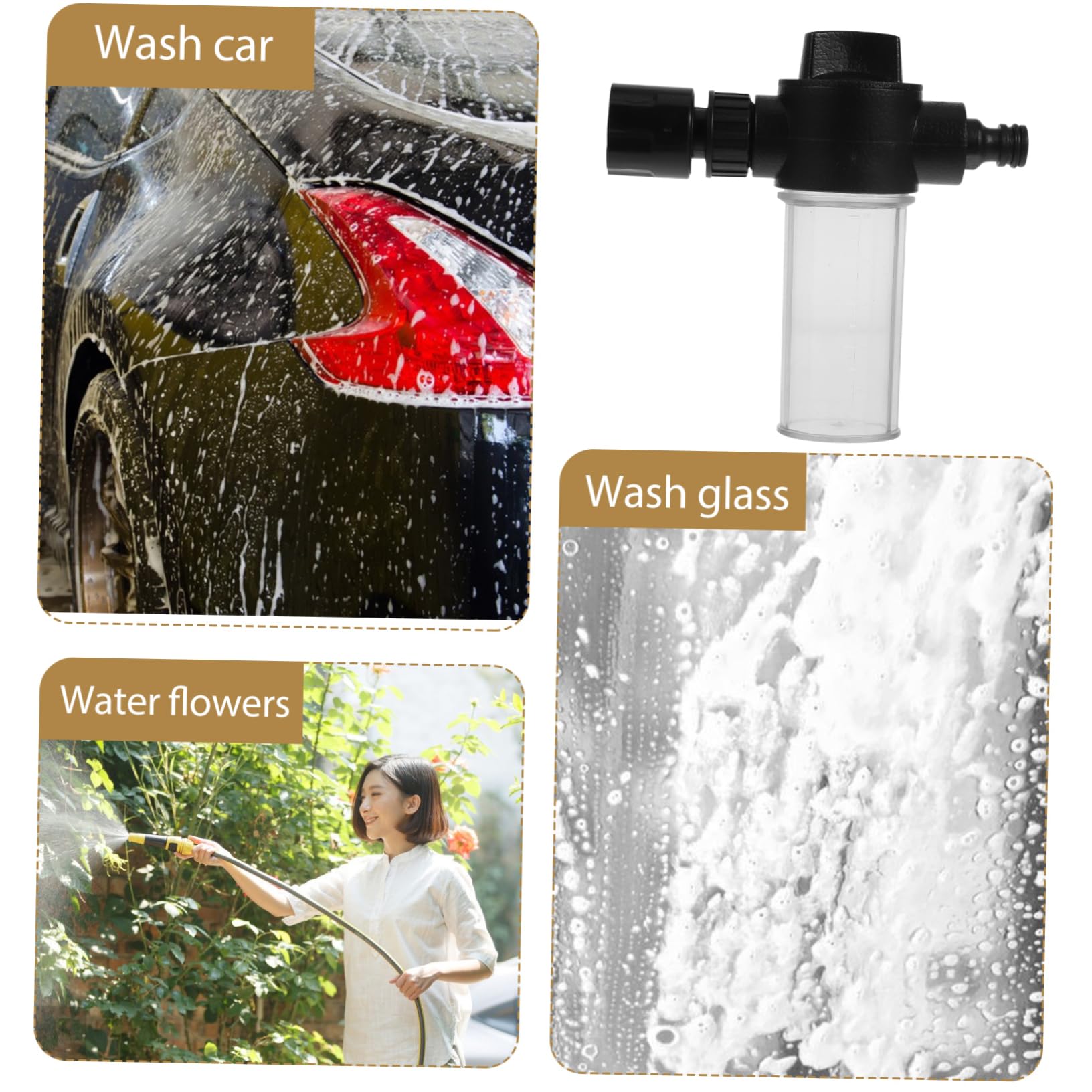 Beatifufu Foaming Pump Bottle Car Wash Sprayer Set Foam Car Cleaning Accessories