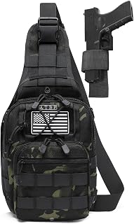 Concealed Carry Gun Holster Tactical Sling Backpack Bag for Men Pistol Holster Shoulder Bag