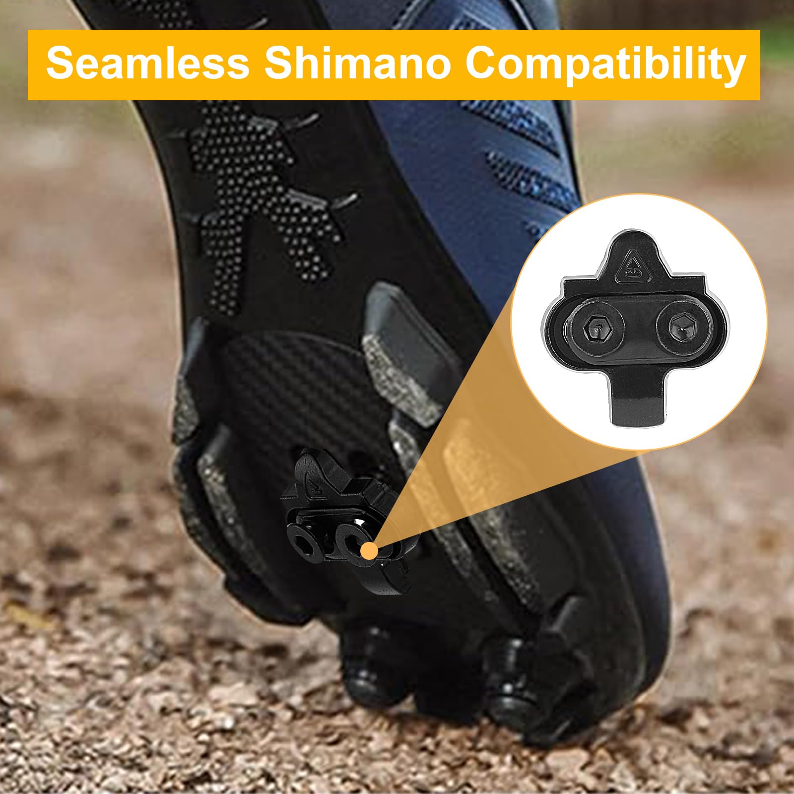 4 Set Di Tacchette Per Pedali, Tacchette SPD, Universali Tacchetti Per Bici, Acciaio Tacchetti Per Mountain Bike, Attacchi Scarpe Bici Da Corsa, Autobloccanti Scarpe