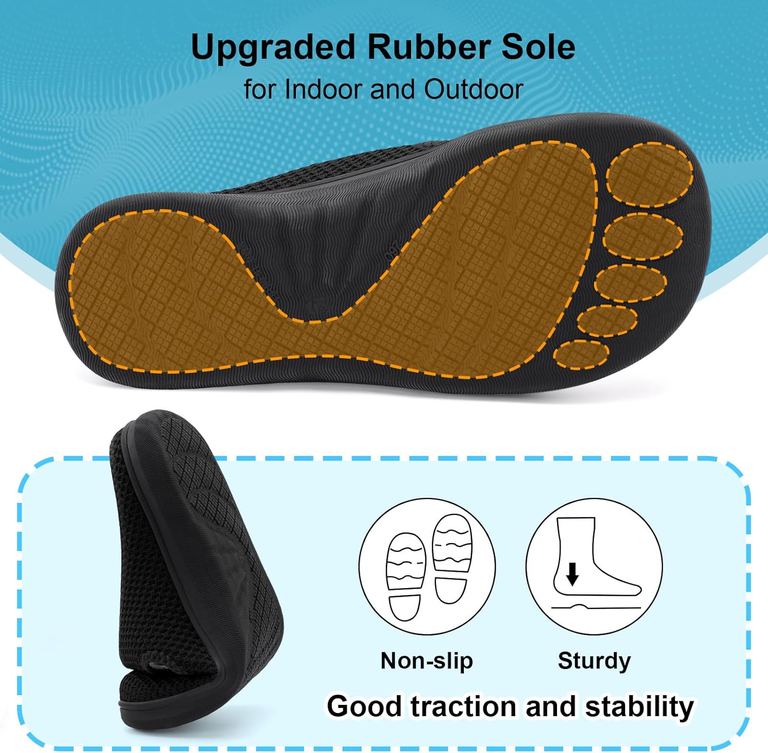 JIASUQI Womens Slippers Wide Toe Box Shoes for Women Ajustable Slippers Indoor and Outdoor