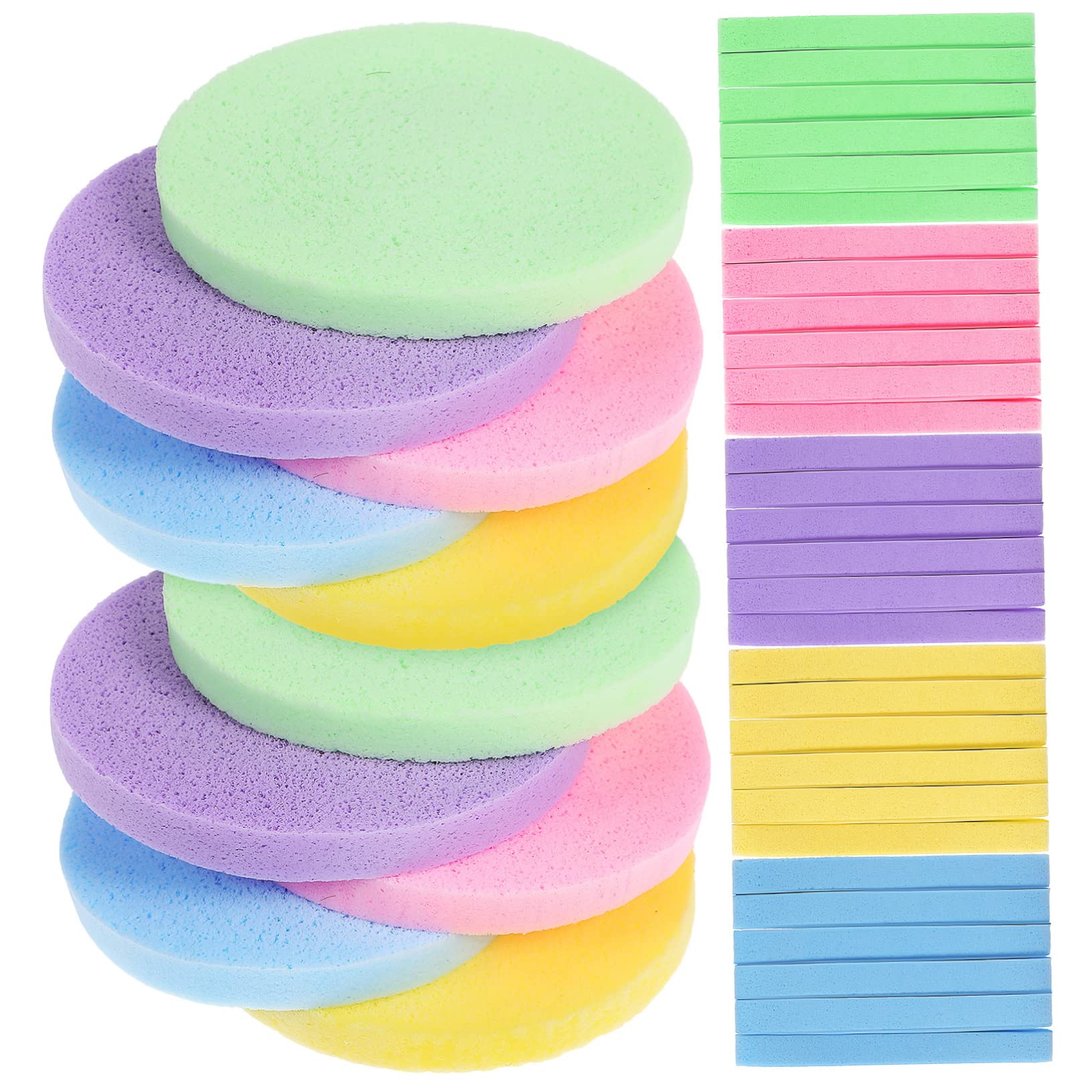 Baluue 120 Pcs Facial Sponge Massage Face Cleansing Sponge Compressed Makeup Sponge Exfoliating Removal Sponge Makeup Supplies Wash Face Cosmetic