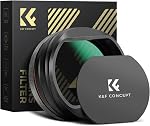 K&F CONCEPT Black Diffusion 1/4 Kit de filtre avec capot et bouchon de lentille, Compatible avec Fujifilm X100VI X100V X100F X100T X100S X100 Caméra, Soft Glow Cinematic x100vi Accessoires pour filtres - argent