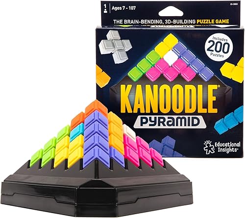Educational Insights Kanoodle Pyramid juego de rompecabezas Brain Teaser con 200 desafíos sensación social adictiva a partir de 7 años