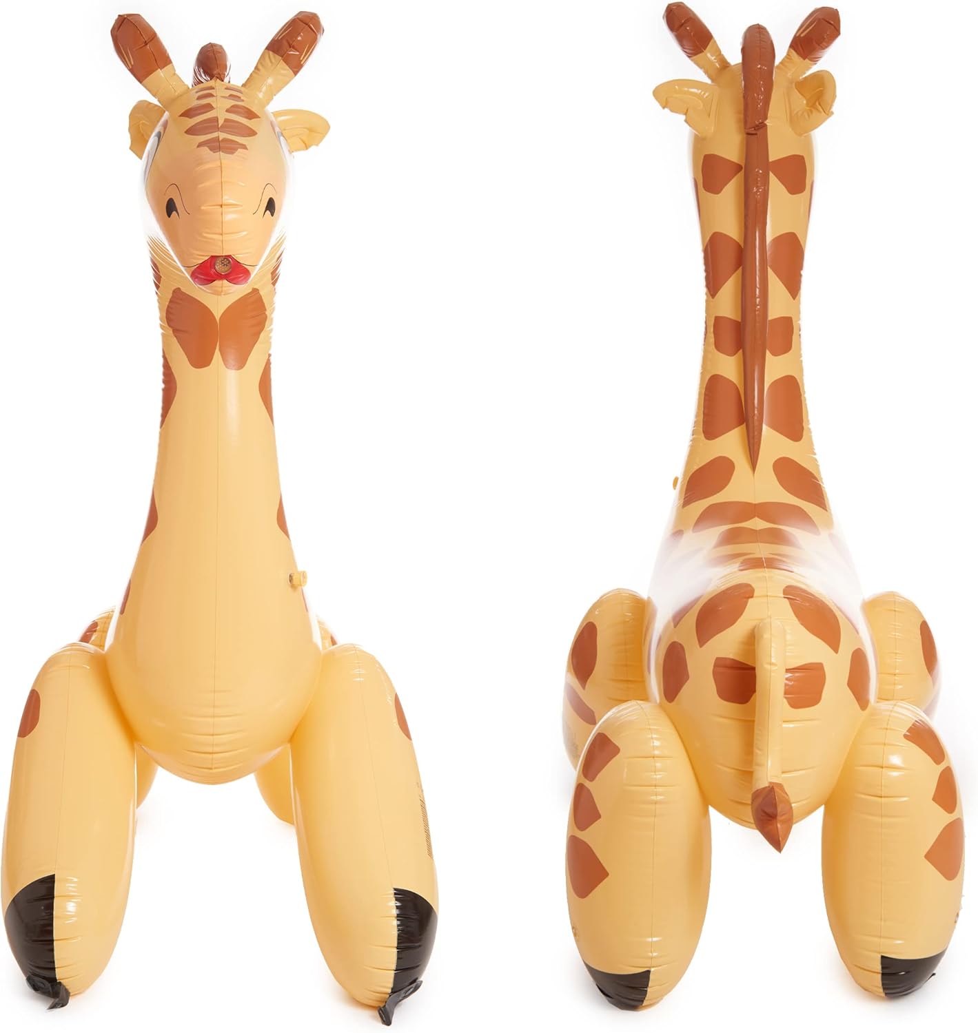 Inflatable Yard Sprinkler for Kids – Giant Outdoor Sprinkler - Easy and Quick Inflation – Water Toy Requires Hose Attachmen (Brown Giraffe)