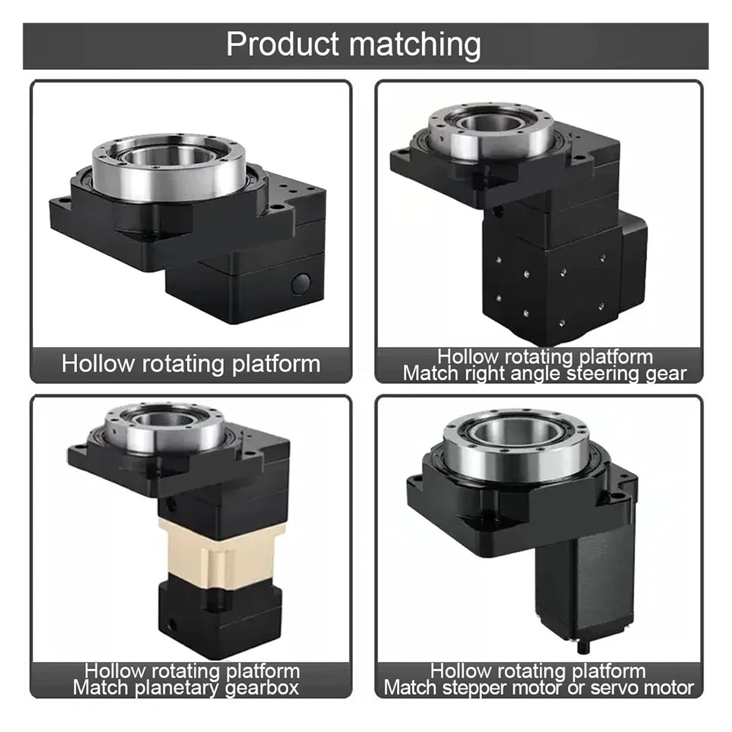 CNC Hollow Rotating Platform Ratio 5-200:1 4 Axis 5 Axis R Axis High Precision Replace Cam Indexer/DD Motor for Cutting Tables(ZCT060 for 40mmServo,Ratio 5 to 1)