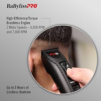 (凪)BaByliss Pro FX3 Black スキンフェードカット BabylissPro FX3 Trimmer Black #FXX3TB - Barber Depot