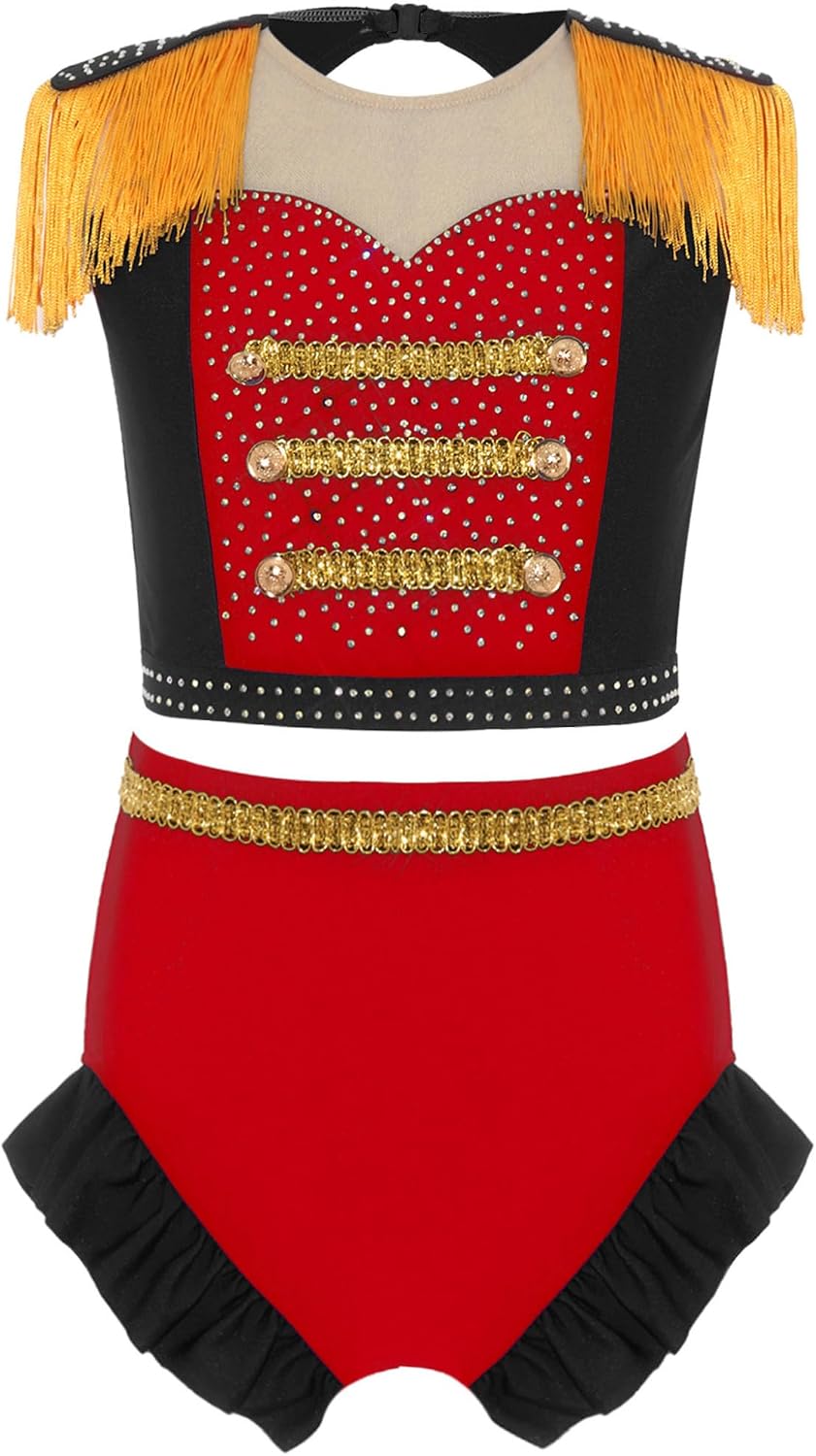 Lejafay Kids Girls Circus Show 2 Pcs Sets Fun Activity Black 14 Years