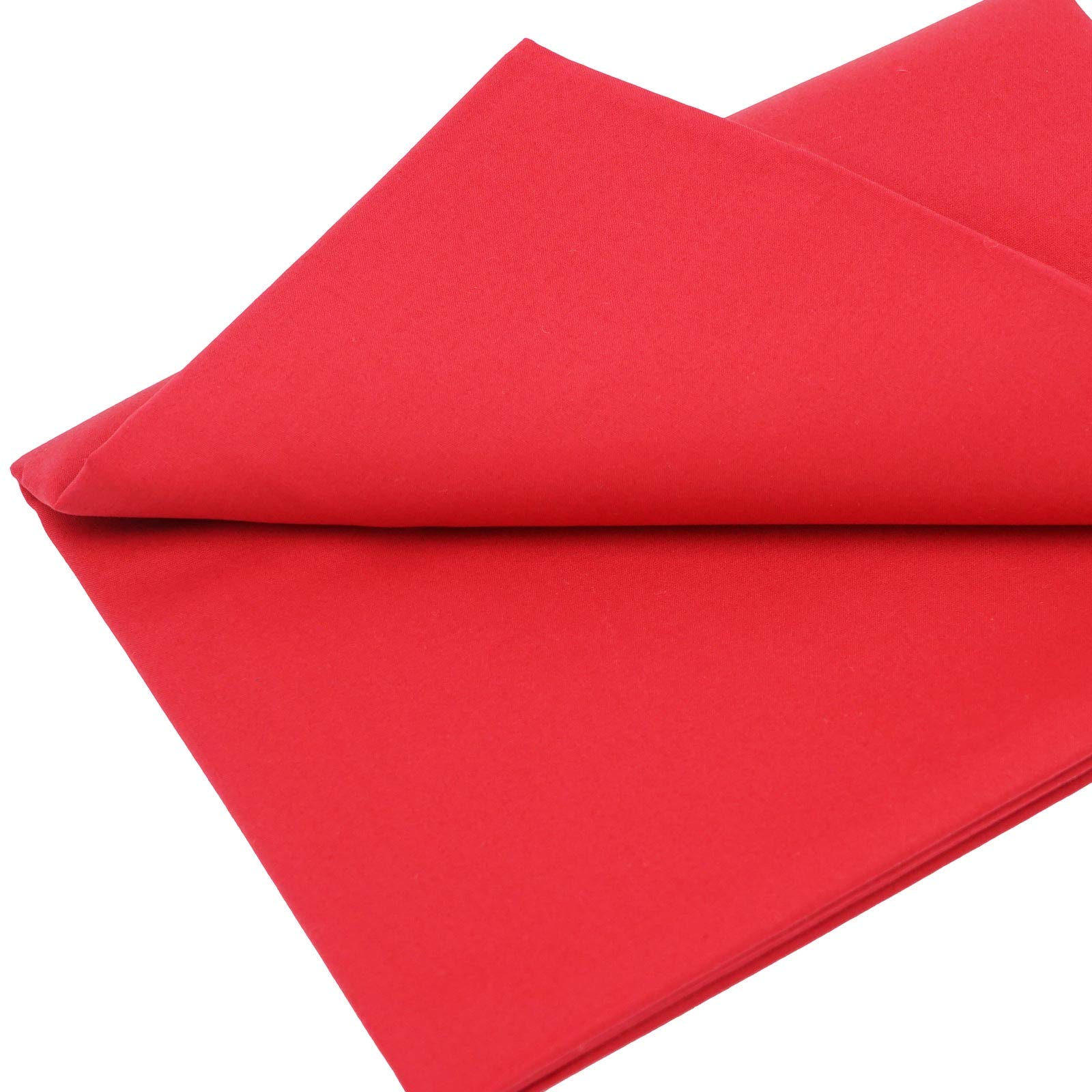 Master FABMasterFAB -Cotton Fabric 100% Cotton Poplin Fabric by The Yard for Sewing DIY Crafting Fashion Design Printed Floral Washable Cloth Bundles Voile;Full Width cuttable39 x 55inches (100x140cm) (Red Soli