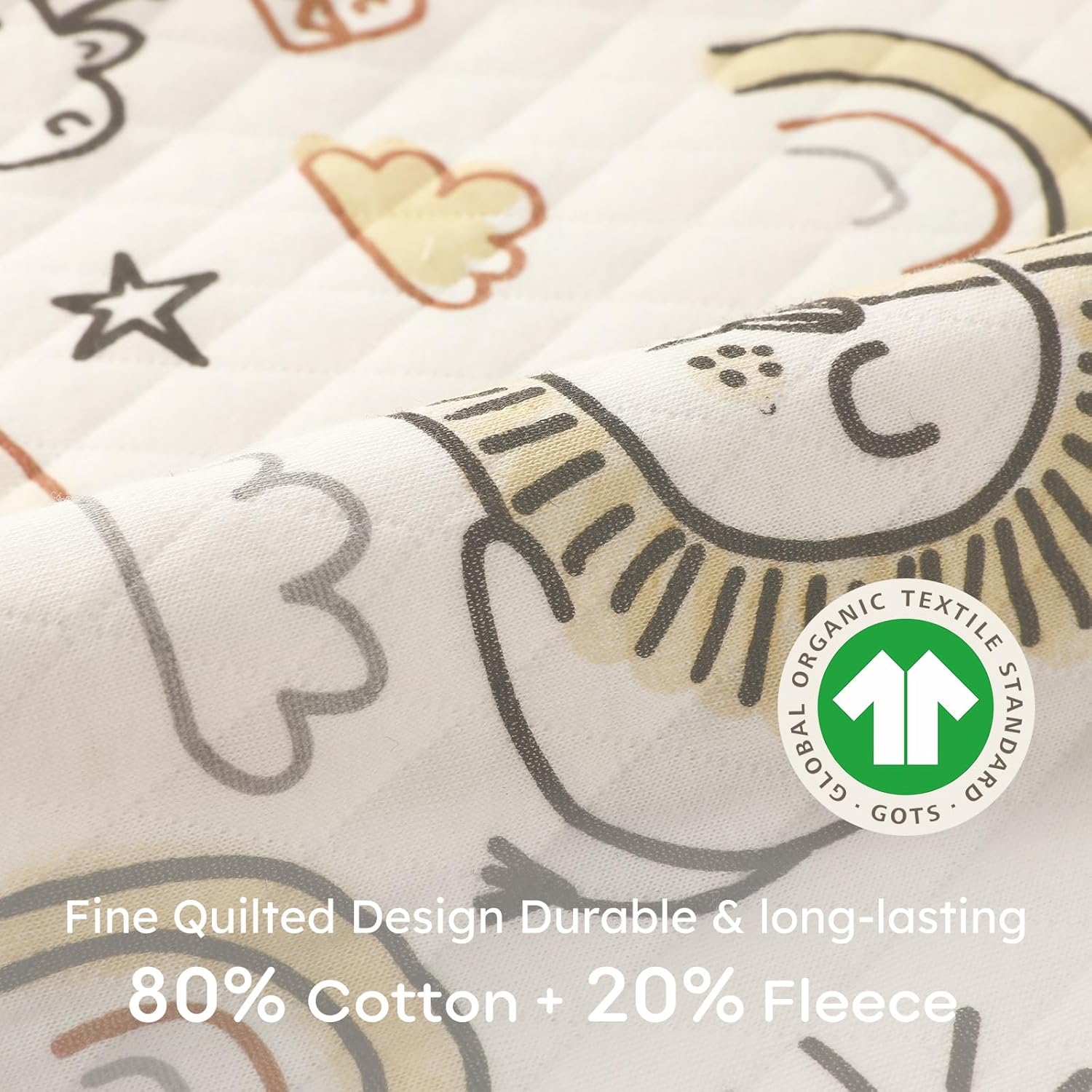 Yoofoss Baby Sleep Sack with Sleeves Wearable Blanket Baby Organic Cotton 2-Way Zipper Sleeping Sack, Soft Breathable Durable - Image 4