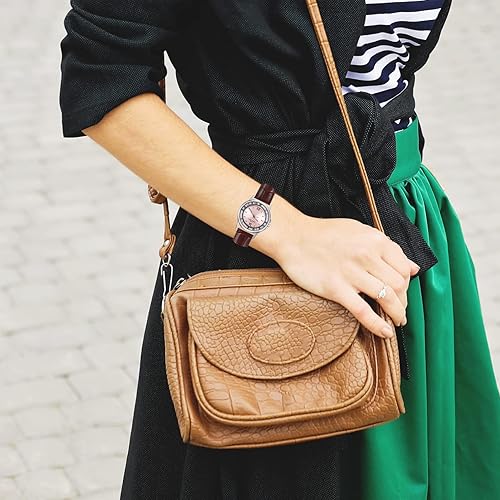 Miniatura 8 de Hemobllo 1 Set Leather Strap Leather Wristband Reloj Inteligente Para Mujer Relojes Inteligentes Para Mujer Replacement Strap Band Reloj Inteligente